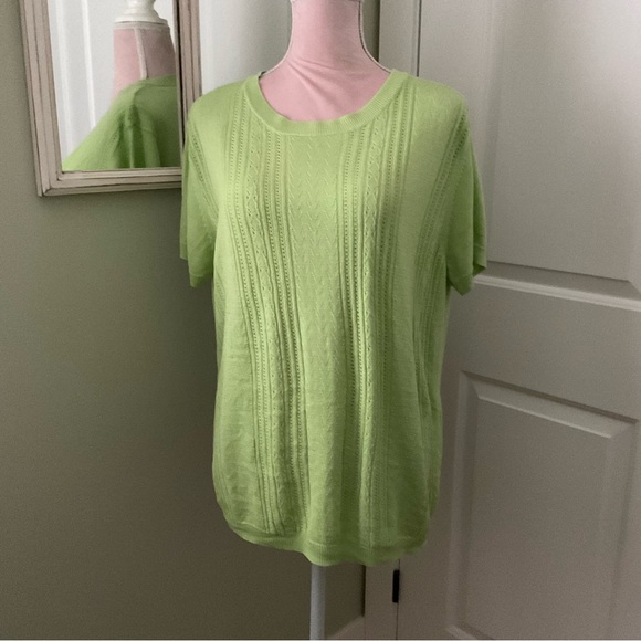 GEORGE CLASSIC, GREEN KNITTED SWEATER, SIZE XL - Picture 2 of 9